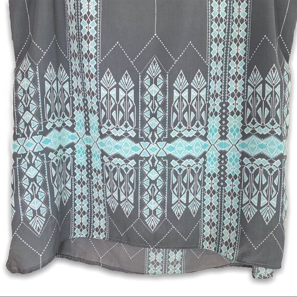 Olive & Oak Aztec Flowy Turquoise Tank Top - Picture 3 of 8